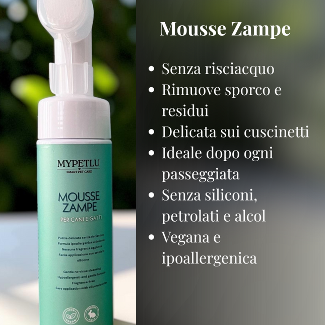 Mousse Pulisci Zampe per Cani e Gatti