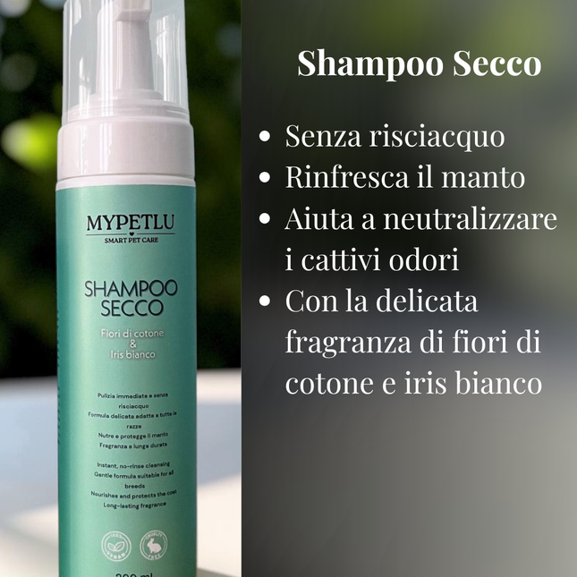 Shampoo Secco per Cani e Gatti – Mousse Senza Risciacquo